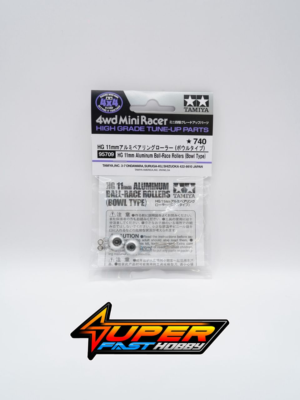 TAMIYA 95709 HG 11mm ALUMINUM BALL-RACE ROLLERS (BOWL TYPE)