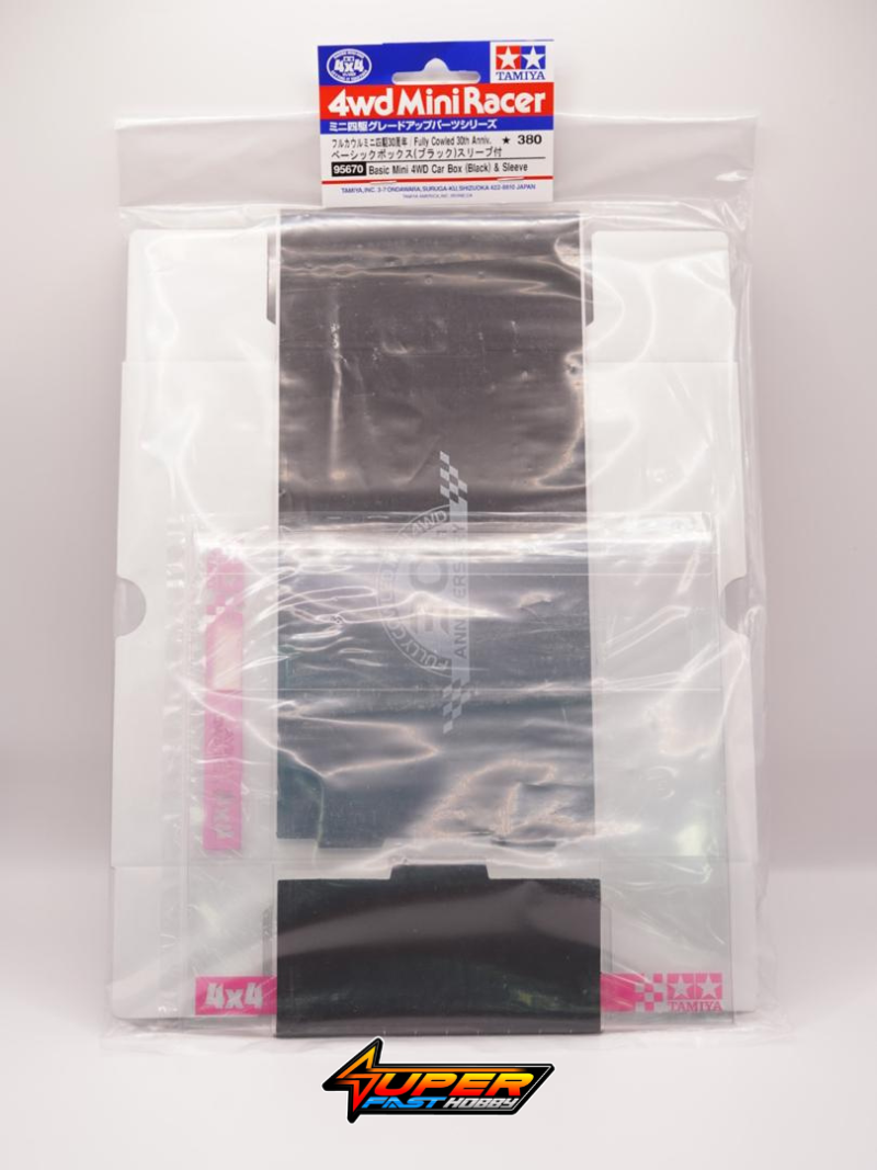 TAMIYA 95670 FULLY COWLED 30TH ANNIV. BASIC MINI 4WD CAR BOX (BLACK ...