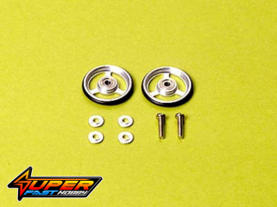 TAMIYA 15161 17㎜ ALUMINUM BALL-RACE ROLLERS (3-SPOKE TYPE) - Image 3