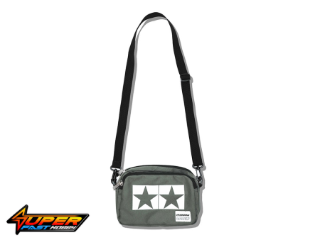 TAMIYA 67275 JUN WATANABE TAMIYA LOGO SHOULDER POUCH (GREY)