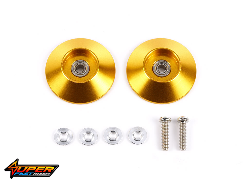 TAMIYA 95583 HG 19mm TAPERED ALUMINUM BALL-RACE ROLLERS (RINGLESSGOLD) - Image 3