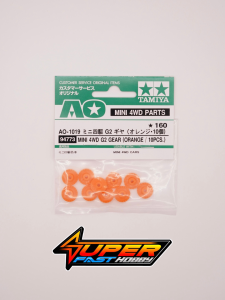 TAMIYA 94773 MINI 4WD G-2 GEAR ORANGE 10PCS