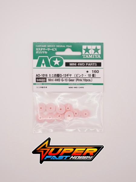 TAMIYA 94691 MINI 4WD G-13 GEAR (PINK,10PCS)