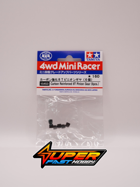 TAMIYA 15453 CARBON REINFORCED 8T PINION GEAR (6PCS.)