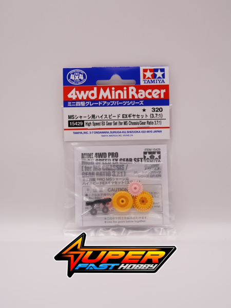TAMIYA 15429 MINI 4WD PRO HIGH SPEED EX GEAR SET (for MS CHASSIS\GEAR RATIO 3.71)