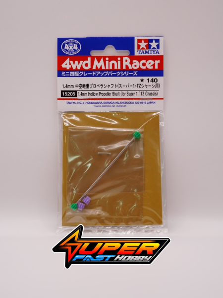 TAMIYA 15205 MINI 4WD 1.4mm HOLLOW PROPELLER SHAFT (FOR SUPER 1,TZ CHASSIS)