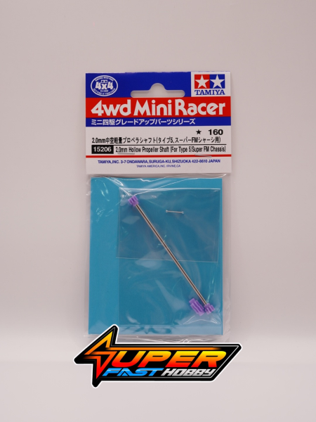 TAMIYA 15206 2.0MM HOLLOW LIGHTWEIGHT PROPELLER SHAFT (FOR TYPE5/SFM CHASSIS)