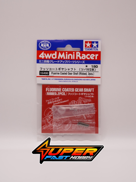 TAMIYA 15400 FLUORINE COATED GEAR SHAFT (RIBBED, 2PCS.)