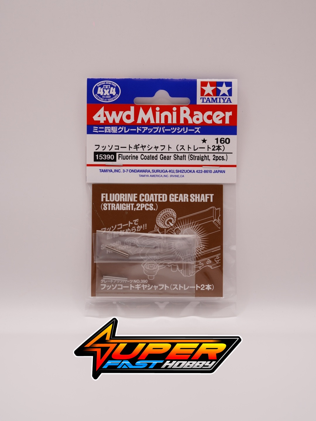 TAMIYA 15390 FLUORINE COATED GEAR SHAFT (STRAIGHT X2)