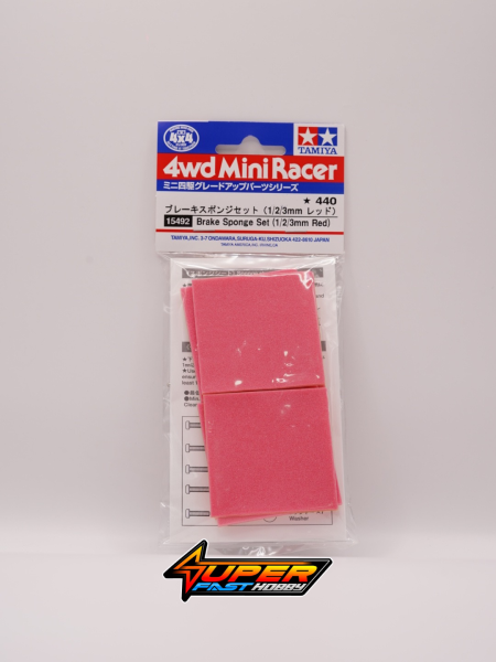 TAMIYA 15492 BRAKE SPONGE SET (1,2,3mm) PINK