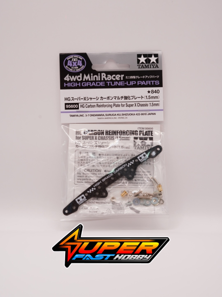 TAMIYA 95600 HG CARBON REINFORCING PLATE FOR SUPER X CHASSIS (1.5mm)