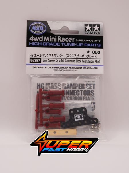 TAMIYA 95387 HG MASS DAMPER SET w/BALL CONNECTORS (BLOCK WEIGHT/CARBON PLATE)