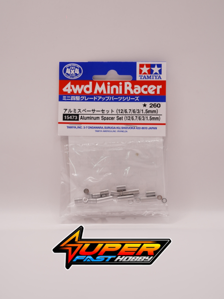TAMIYA 15473 ALUMINIUM SPACER SET (12/6.7/6/3/1.5mm)