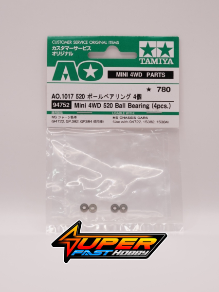 TAMIYA 94752 MINI 4WD 520 BALL BEARING (4pcs)
