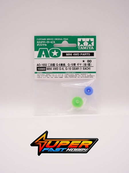 TAMIYA 10303 MINI 4WD G-6, G-10 GEAR (1 EACH)