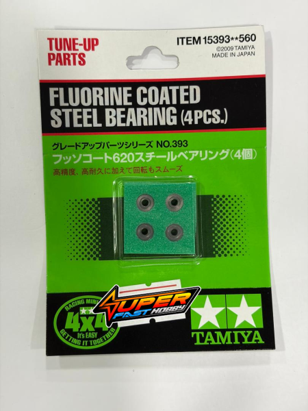 TAMIYA 15393 FLUORINE COATED STEEL BEARING (4PCS.)