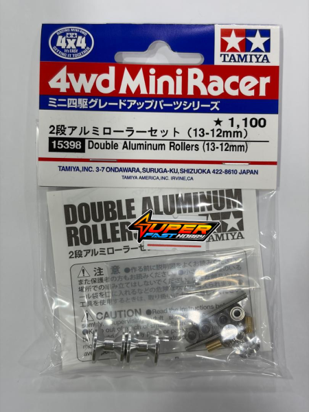 TAMIYA 15398 DOUBLE ALUMINUM ROLLERS (13-12mm)