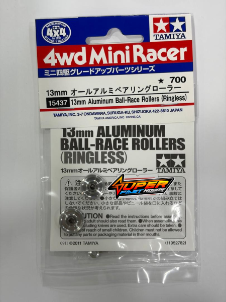 TAMIYA 15437 13mm ALUMINUM BALL-RACE ROLLERS (RINGLESS)