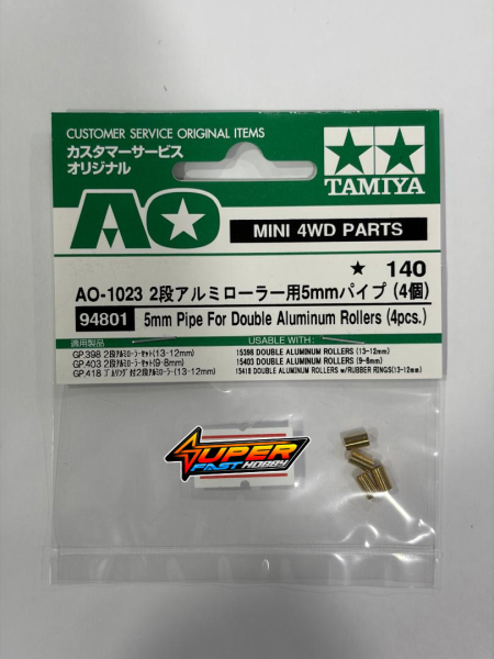 TAMIYA 94801 5mm PIPE FOR DOUBLE ALUMINIUM ROLLERS (4PCS.)