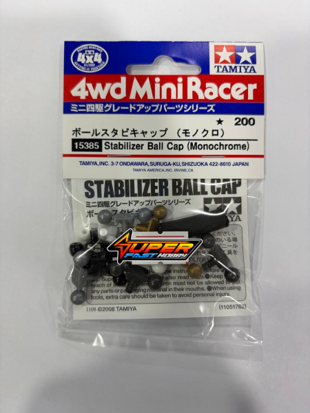 TAMIYA 15385 STABILIZER BALL CAP (MONOCHROME)