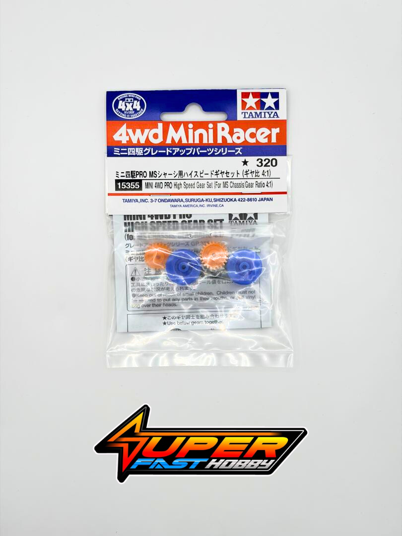 TAMIYA 15355 MINI 4WD PRO HIGH SPEED GEAR SET (for MS CHASSIS/GEAR RATIO 4:1)