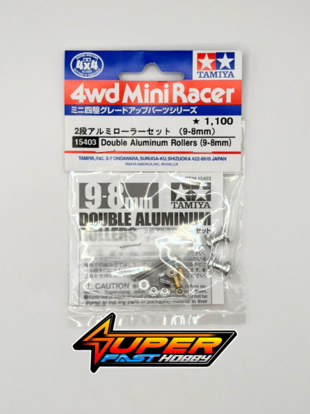 TAMIYA 15403 DOUBLE ALUMINUM ROLLERS (9-8mm)