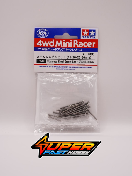TAMIYA 15508 STAINLESS STEEL SCREW SET (15,20,25,30mm)